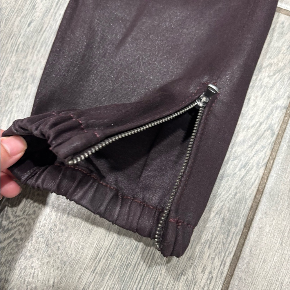 Paige Mayslie coated denim joggers Size 28 - Picture 3 of 7